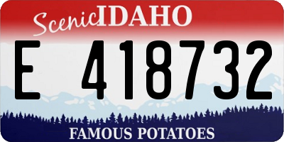 ID license plate E418732