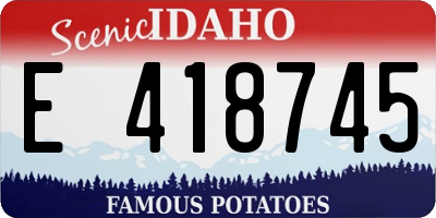 ID license plate E418745