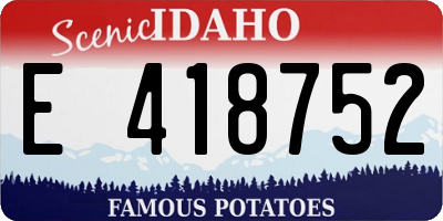 ID license plate E418752