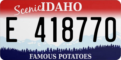 ID license plate E418770