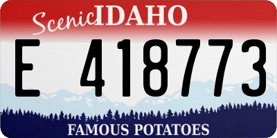 ID license plate E418773