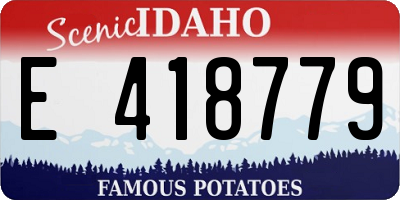 ID license plate E418779