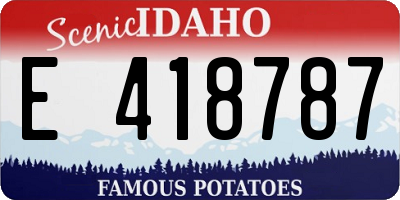ID license plate E418787
