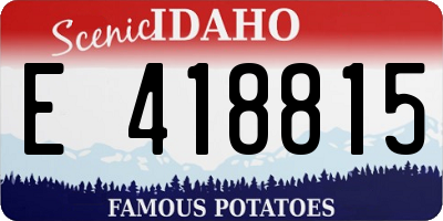ID license plate E418815