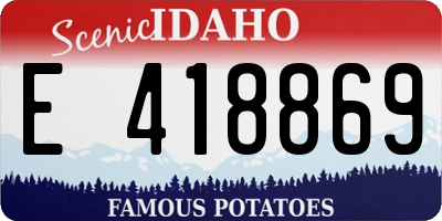 ID license plate E418869