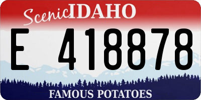 ID license plate E418878
