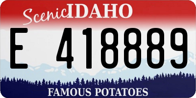 ID license plate E418889