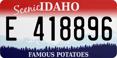 ID license plate E418896