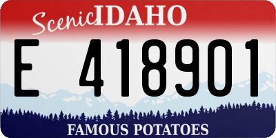 ID license plate E418901