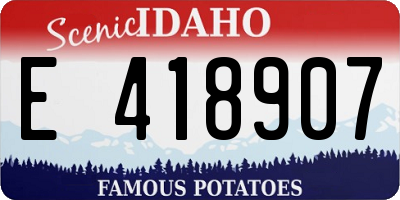 ID license plate E418907