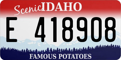 ID license plate E418908