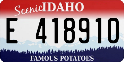ID license plate E418910