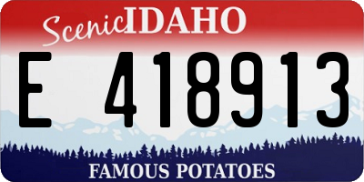 ID license plate E418913