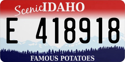 ID license plate E418918