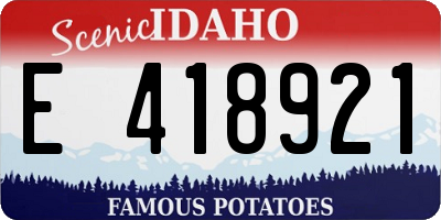 ID license plate E418921