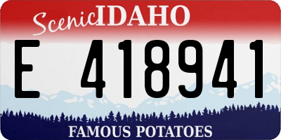 ID license plate E418941