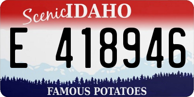 ID license plate E418946