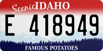 ID license plate E418949