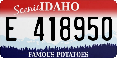ID license plate E418950