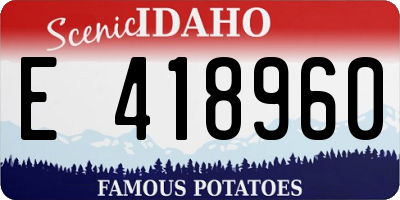 ID license plate E418960