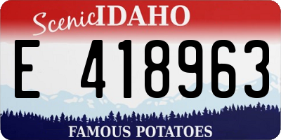 ID license plate E418963