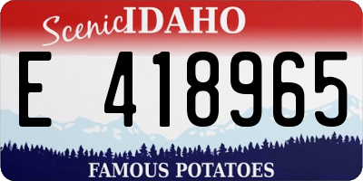 ID license plate E418965