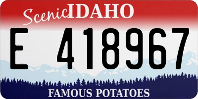 ID license plate E418967
