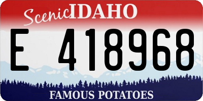 ID license plate E418968