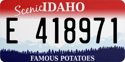 ID license plate E418971