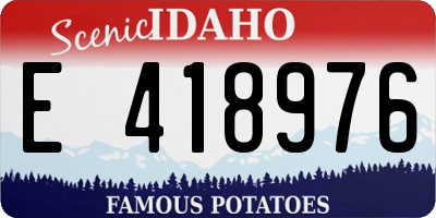 ID license plate E418976