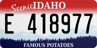 ID license plate E418977