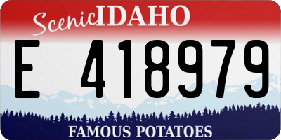 ID license plate E418979