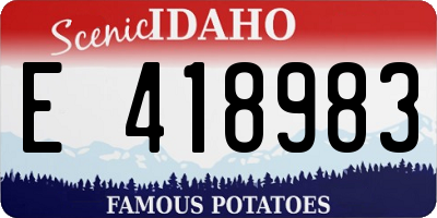 ID license plate E418983