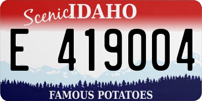 ID license plate E419004