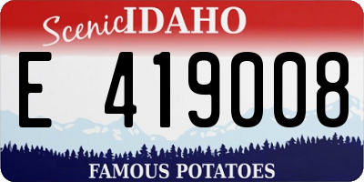 ID license plate E419008