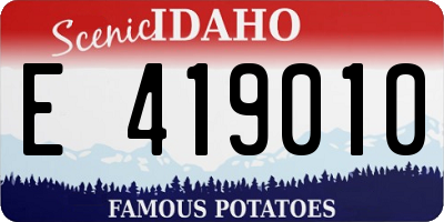 ID license plate E419010