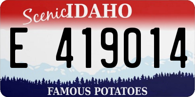 ID license plate E419014
