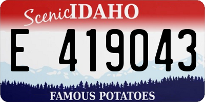 ID license plate E419043