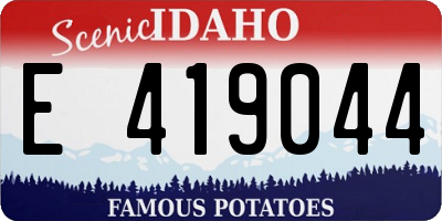 ID license plate E419044
