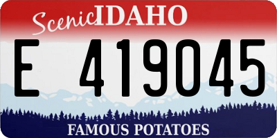 ID license plate E419045