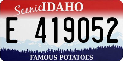 ID license plate E419052
