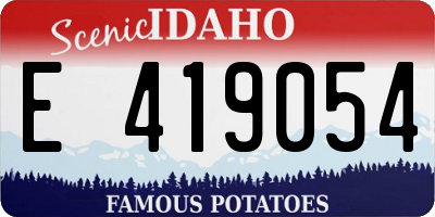 ID license plate E419054