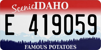ID license plate E419059
