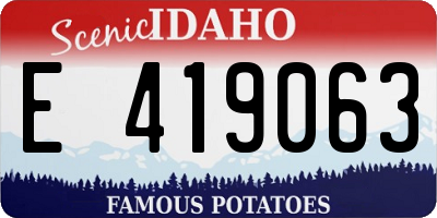 ID license plate E419063