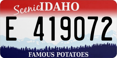 ID license plate E419072