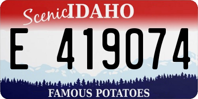 ID license plate E419074
