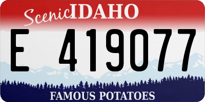 ID license plate E419077
