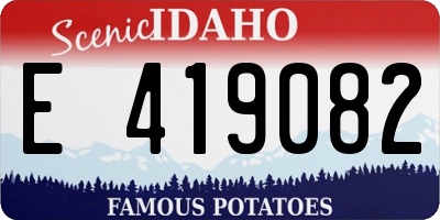 ID license plate E419082