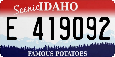 ID license plate E419092