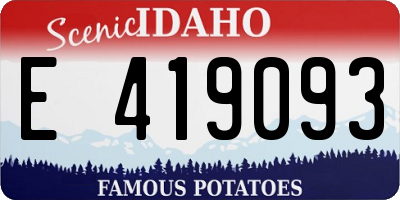 ID license plate E419093